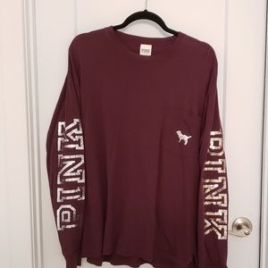 Victoria's secret PINK Long Sleeve W/ Gold Sequins